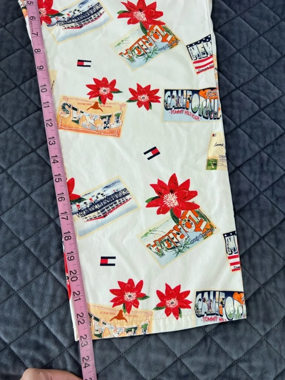Tommy Hilfiger Postcard Pants Women Jeans Size 12 Travel Crop Texas California